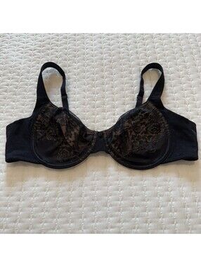 Soma 40C Unbelievable Minimizer Bra Black Unlined Underwire